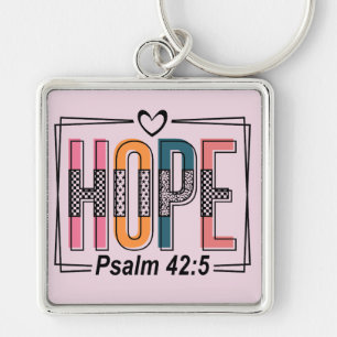 Inspirerende Bijbeltekst over hoop Sleutelhanger