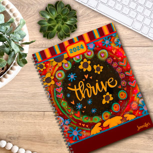 Inspirerende bloemen bloeien gepersonaliseerd ple planner
