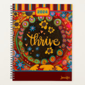 Inspirerende  bloemen bloeien gepersonaliseerd ple planner (Voorkant)