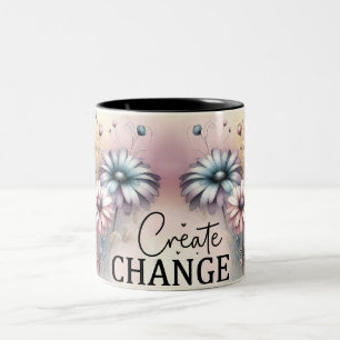Inspirerende Bloemen Wrap Tweekleurige Koffiemok