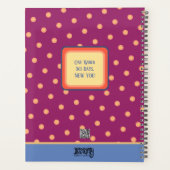 Inspirerende bloemenbloei gepersonaliseerd plezie planner (Achterkant)