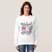 Inspirerende bloemendames sweatshirt (Voorkant volledig)