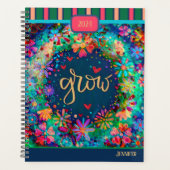 Inspirerende bloemengroei Gepersonaliseerd plezie Planner (Voorkant)
