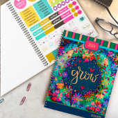 Inspirerende  bloemengroei Gepersonaliseerd plezie Planner