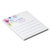 Inspirerende bloemensegen herinnering notitieblok (Schuin)