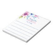 Inspirerende bloemensegen herinnering notitieblok (Gedraaid)