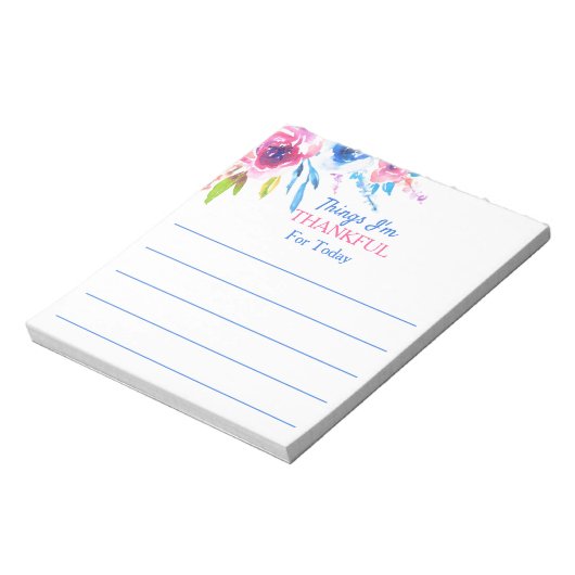 Inspirerende bloemensegen herinnering notitieblok (Gedraaid)