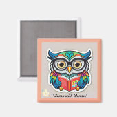 "Inspirerende boekenliefhebbers" Magneet (Voorkant / Achterkant)