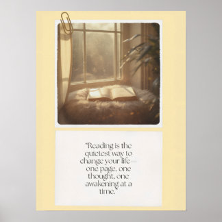 Inspirerende Boekliefhebber Muurkunst Poster