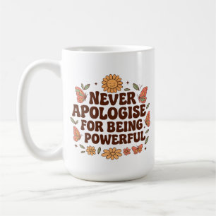 Inspirerende Boho Vlinder Bloemen, op achterkant Koffiemok