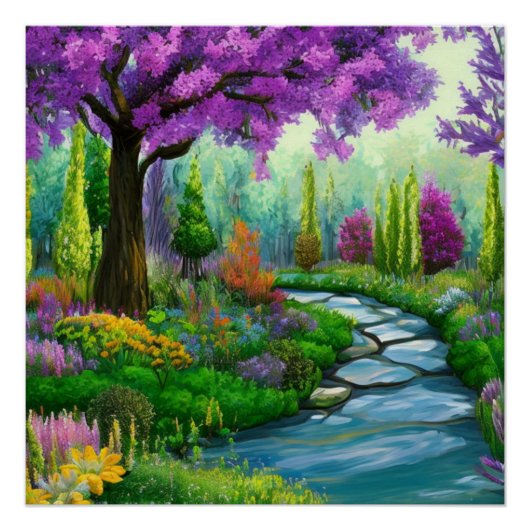 Inspirerende boslandschappen perfect poster (Voorkant)