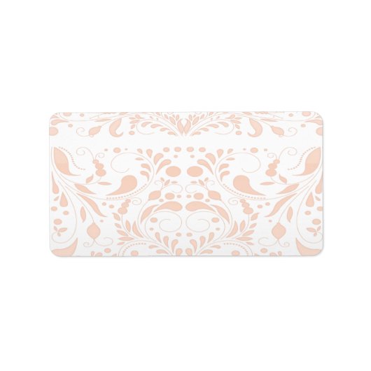 Inspirerende chocoladebruine damast etiket (Voorkant)