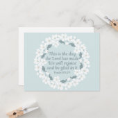 Inspirerende christelijke psalm 118:24 Verheug u Kaart (Voorkant / Achterkant in situ)