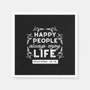 Inspirerende christelijke quote uit Spreuken 15:15 Servet