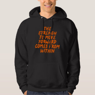 Inspirerende citaat minimalistische typografie hoodie
