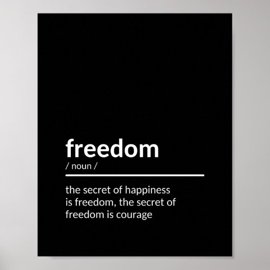 Inspirerende Citaat over Vrijheid Poster (Voorkant)