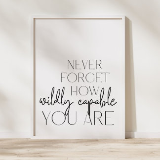 Inspirerende citaat wanddecoratie voor vrouwen poster