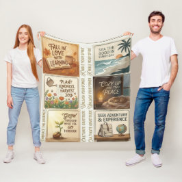 Inspirerende Citat Kunst Sticker Vel Fleece Deken