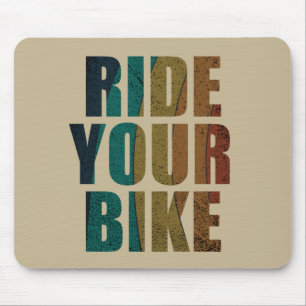 inspirerende citaten over fietsen muismat