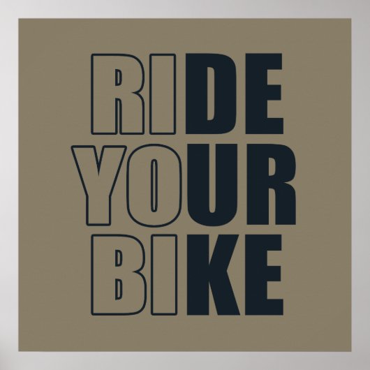 inspirerende citaten over fietsen poster (Voorkant)