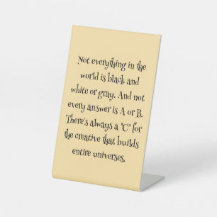 Inspirerende Creativiteit Creatieve Aanmoediging Q Reclamebord Met Voetstuk