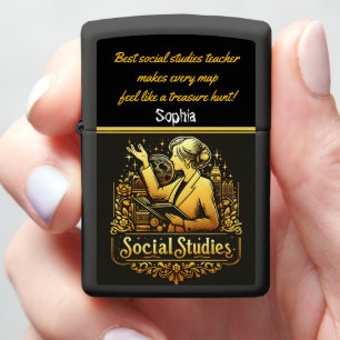 Inspirerende docent presenteert sociale studies