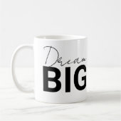 Inspirerende droom grote typografie koffiemok (Links)