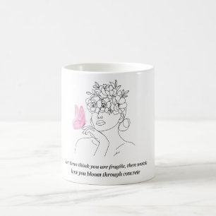 Inspirerende feministische citatlijn kunst koffiemok