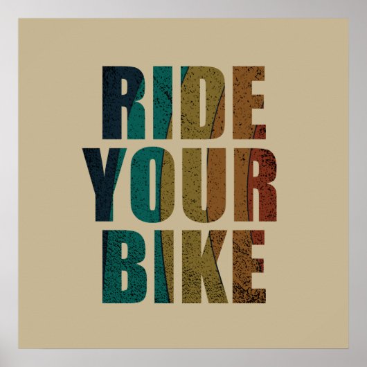 inspirerende fietsquotes poster (Voorkant)