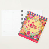 Inspirerende  Floral Glow Gepersonaliseerde Plezie Planner (Display)