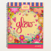 Inspirerende  Floral Glow Gepersonaliseerde Plezie Planner (Voorkant)