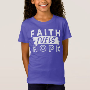 Inspirerende geloofscitaat – Geloven voedt hoop T-shirt