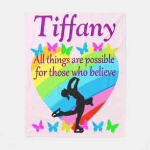 INSPIRERENDE GEPERSONALISEERDE FIGUUR SCHAATS FLEE FLEECE DEKEN