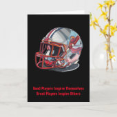 Inspirerende Goede Spelers Pop Art Voetbalhelm Kaart (Gele Bloem)