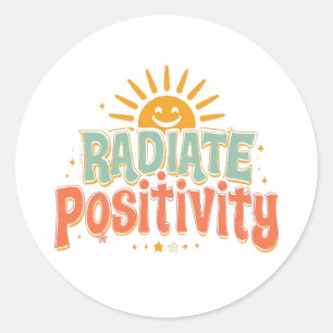 Inspirerende Goede Vibes en Geluk Ronde Sticker