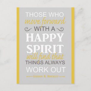 inspirerende gordon b hinckley lds citaat briefkaart