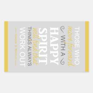 inspirerende gordon b hinckley lds citaat rechthoekige sticker