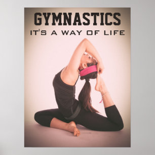 Inspirerende gymnastiek citaat poster