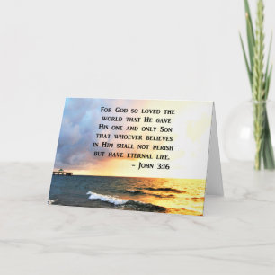 INSPIRERENDE JOHN 3:16 OCEAN FOTOONTWERP KAART