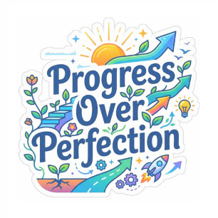 Inspirerende Leraren Vooruitgang Boven Perfectie Sticker