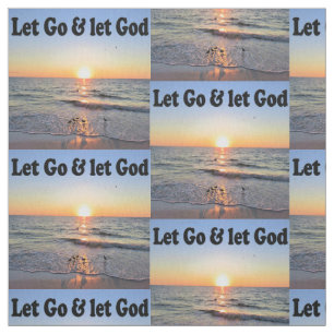 INSPIRERENDE LET GO EN LET GOD SUNRISE FOTO STOF