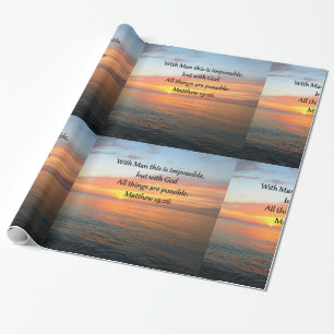INSPIRERENDE MATTHEÜS 19:26 ZONSOPGANG DESIGN CADEAUPAPIER