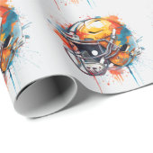 Inspirerende Motiverende Voetbalhelm  Cadeaupapier (Rol Hoek)