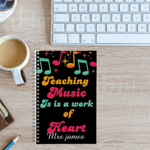 Inspirerende muziekleraar Persoonlijke leraar dag Notitieboek