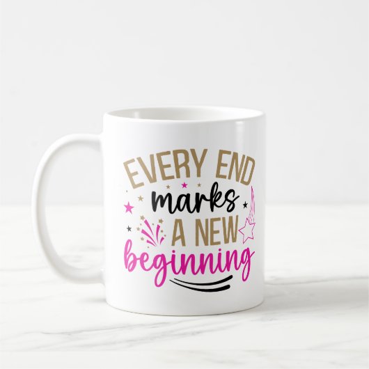 Inspirerende Nieuwe Beginnen Koffiemok (Links)