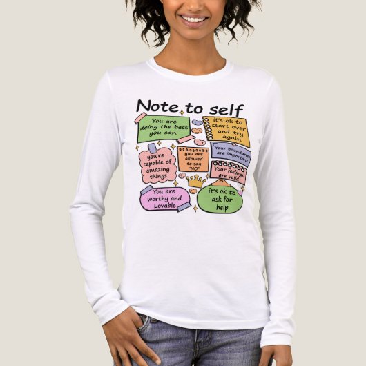 Inspirerende Notitie Voor Zelf Tri-Blend Shirt (Voorkant volledig)