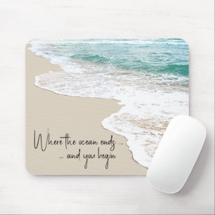 Inspirerende Oceaanstrandquote Muismat