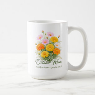 Inspirerende oktober geboortebloem moeder wrap koffiemok