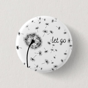 Inspirerende Paardenbloempluizen Drijven Weg Ronde Button 3,2 Cm