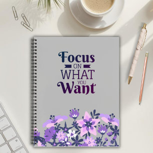 Inspirerende Paarse Bloemen Notitieboek